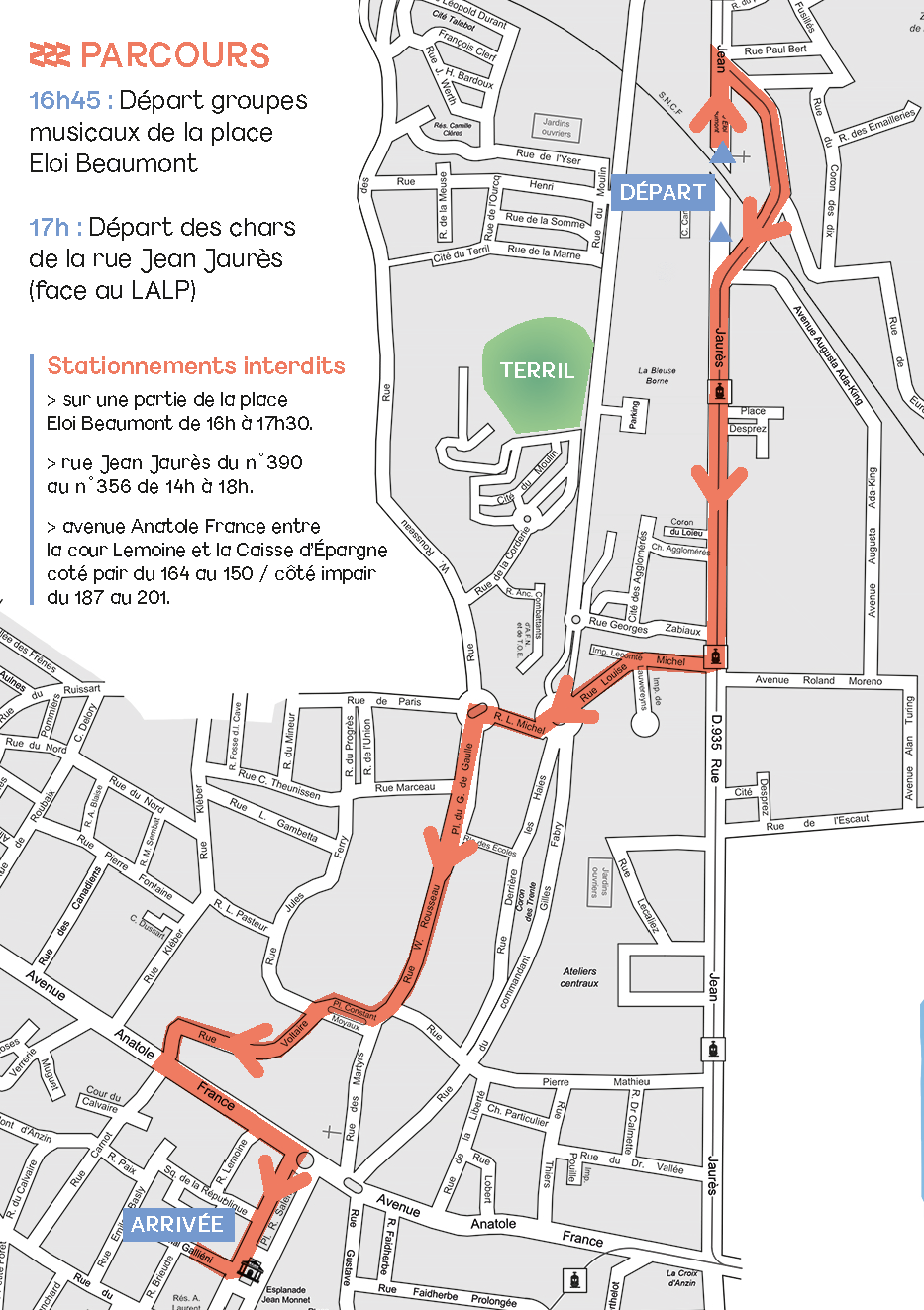 parcours de la parade
